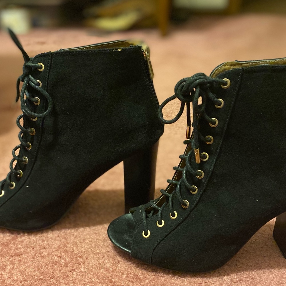Open Toe Booties - Picture 2 of 3